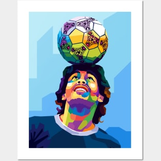 maradona wpap pop art Posters and Art